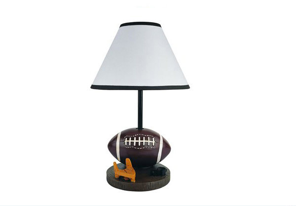 Painted Football Table Lamp