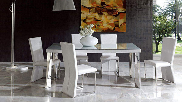 ultra modern dining table and chairs