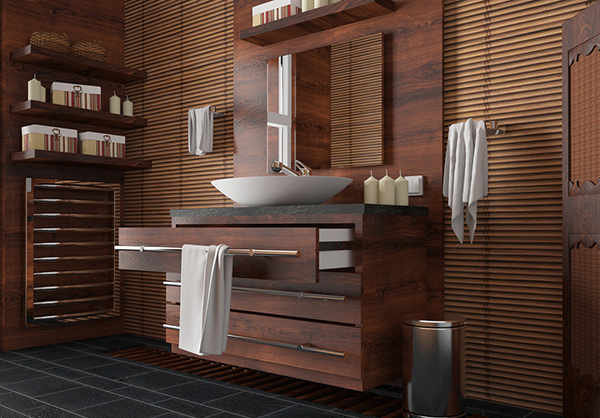 wooden bathroom design