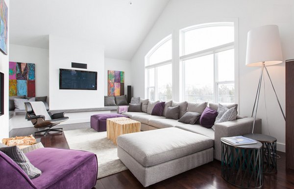 15 Catchy Living Room Designs With Purple Accent Home