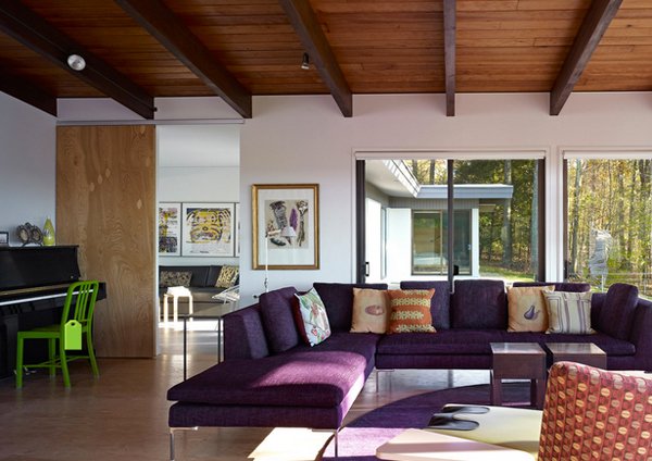 purple accent living rooms