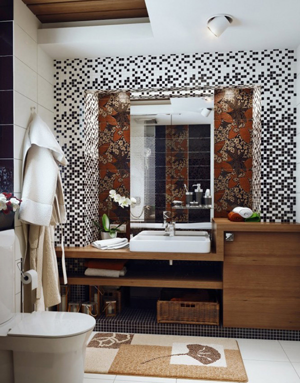 Black and White bathroom tiles