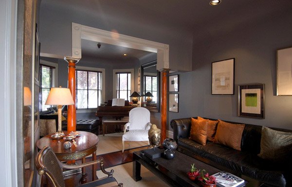 grey accent living room