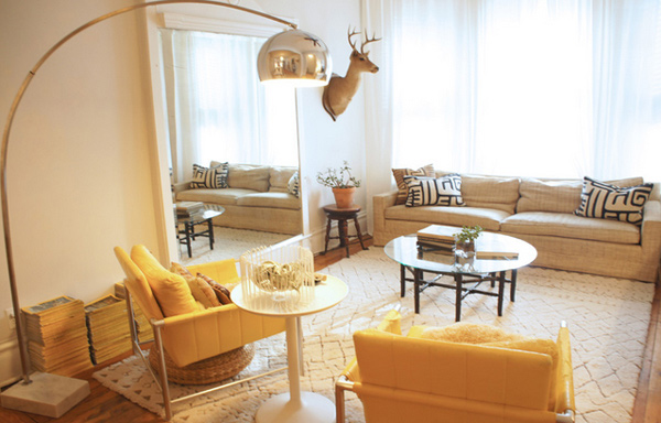 yellow living room