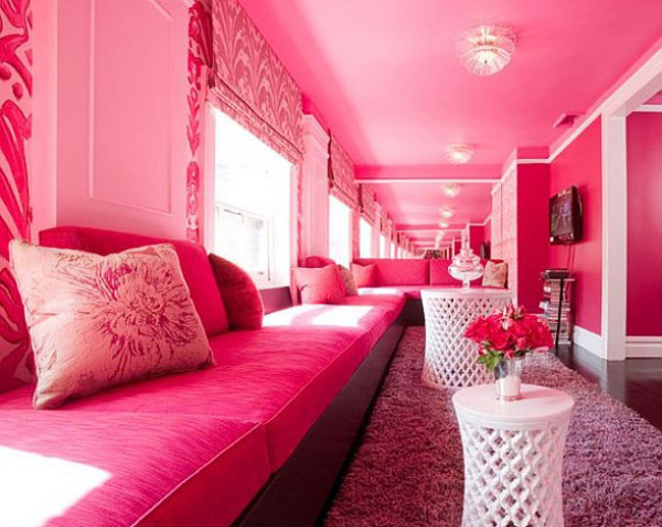 15 Pretty in Pink Living Room Designs | Home Design Lover