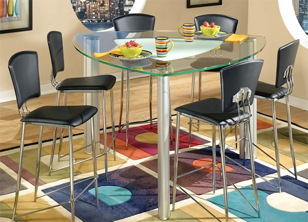 Triangle bar height online dining table