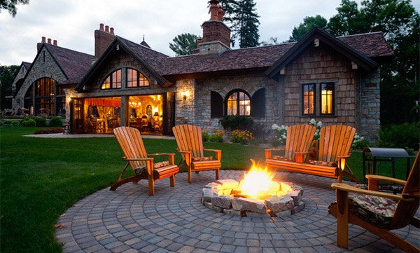 relaxing fire pit