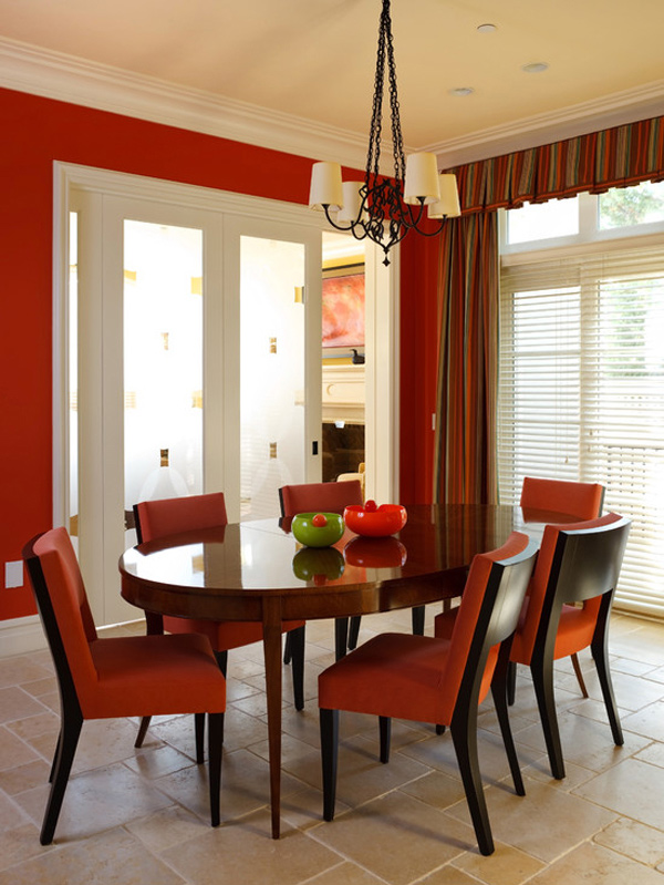 Red Dining Room Walls - Dining Room In Upscale Home With Red Walls Stock Photo Alamy - 20 dramatic red dining room walls that dare to be different.