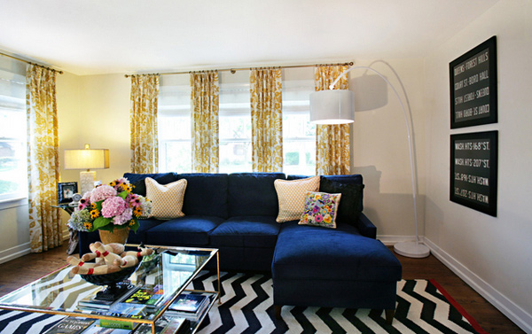 blue accent rooms