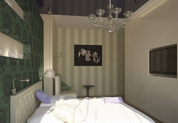 Damask Stripe Bedroom