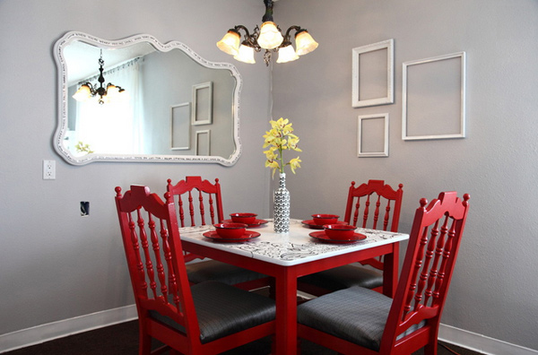 dining room sets red