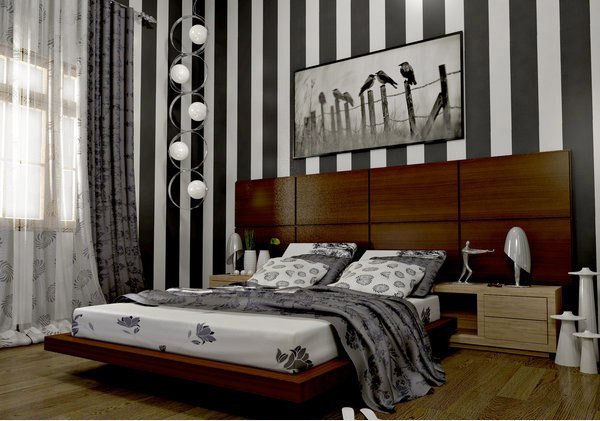 Bedroom with Stripes