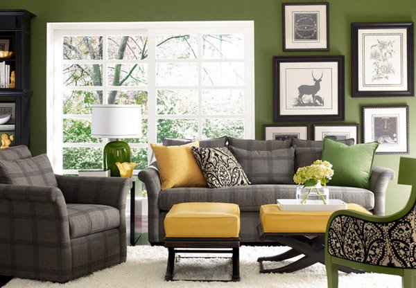 20 Refreshing Green Themed Living Rooms Home Design Lover