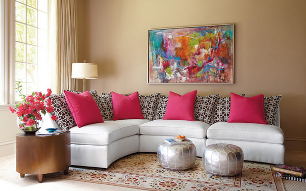 15 Pretty in Pink Living Room Designs Home Design Lover