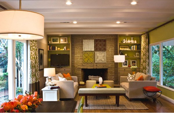 20 Refreshing Green Themed Living Rooms Home Design Lover