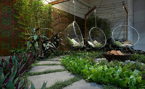 hanging glass chairs