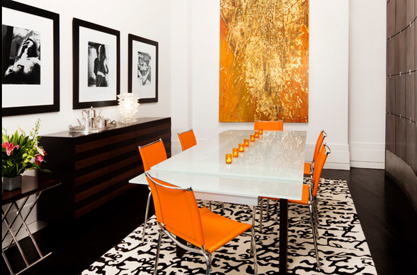 15 Catchy Orange Dining Room Designs Home Design Lover