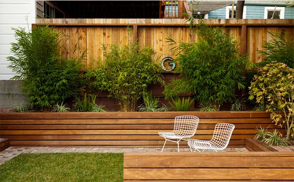 wooden outdoor planters