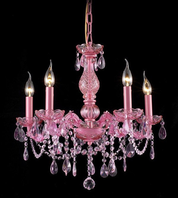 Maria Theresa Contemporary Pink Chandelier