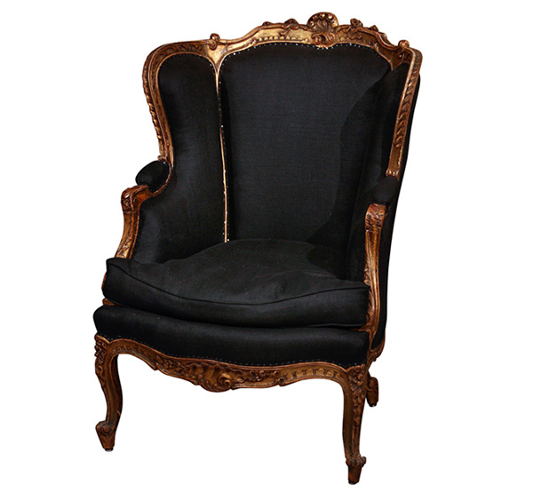 black gold chair