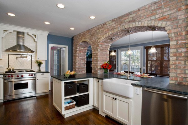 brick kitchen designs 