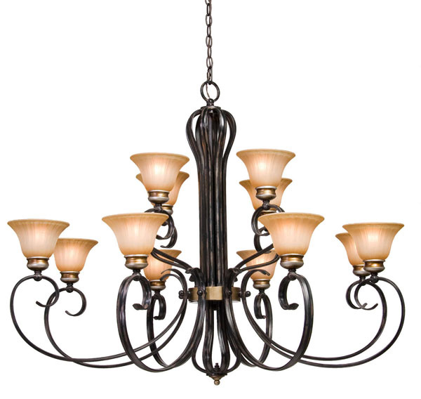 Canterbury 12 Light 2 Tier Chandelier