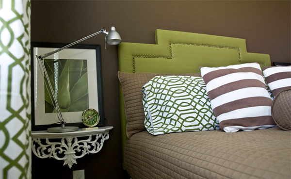 green headboard