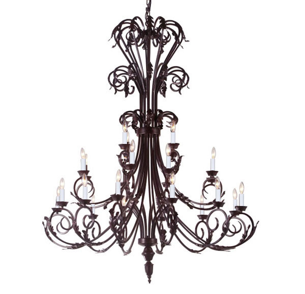 A84-724/24 Wrought Iron Chandelier