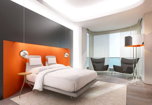 Icon Residence orange bedroom