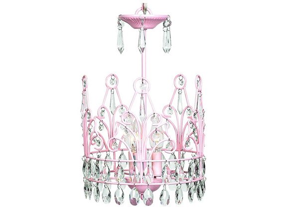 Crown Chandelier in Pink