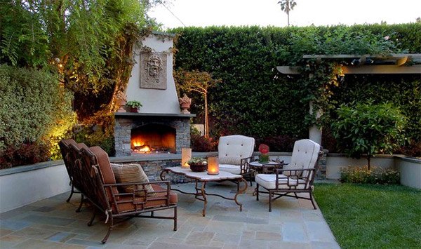 outdoor stone fireplaces