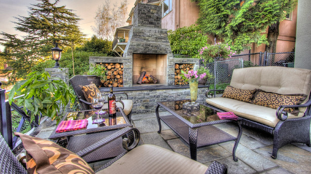 15 Outdoor Stone Fireplaces to Love | Home Design Lover