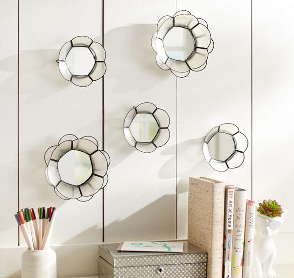 Capiz Wire Mini Mirrors