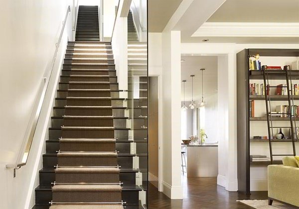 modern black stairs