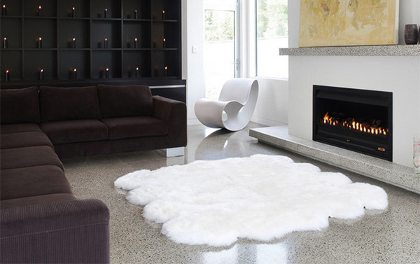 Ivory Sheepskin Octo Pelt Rug