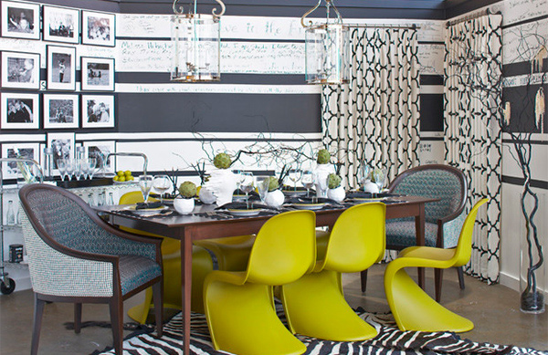 Striped Wall Accents In 15 Dining Room Designs Home Design Lover