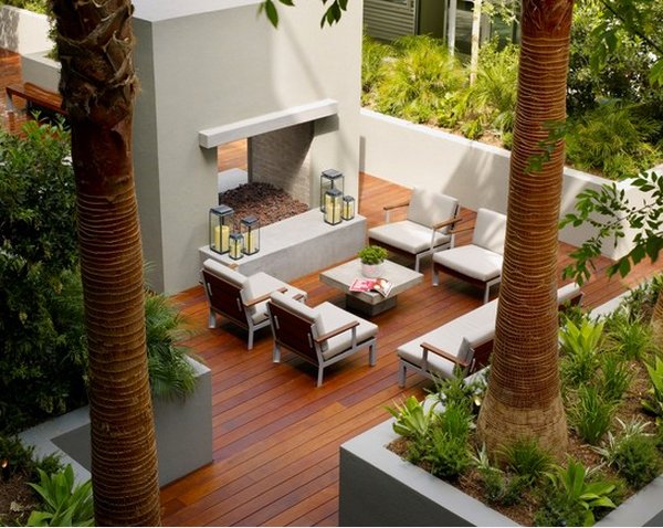 modern contemporary hardscapes