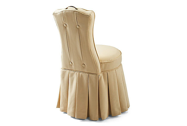 vanity stool with skirt