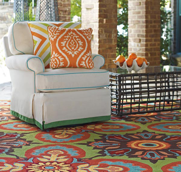 Talavera Tile Espresso Outdoor Rug