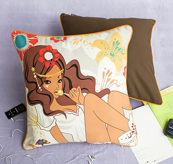 Onitiva Candy Girl Large Decorative Pillow