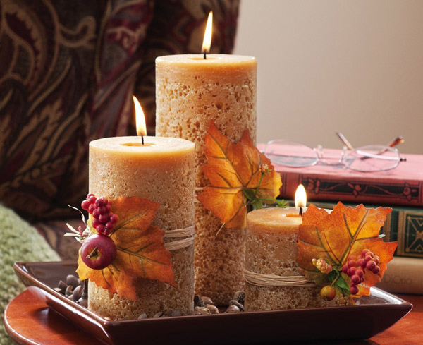 dining room table candle decor