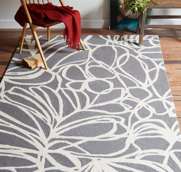 Steel Sketch Wool Rug