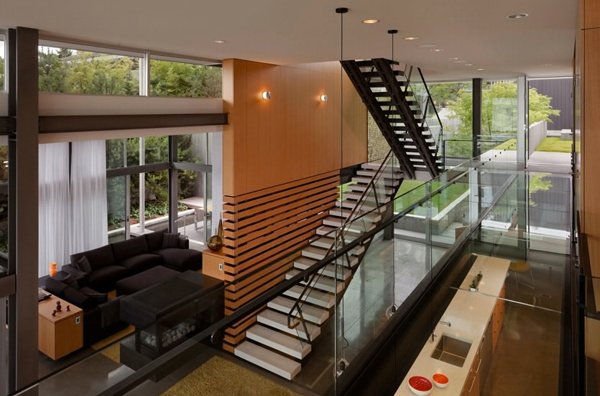 Design stairs in glass, wood, steel and corian by SILLER - Siller Stairs