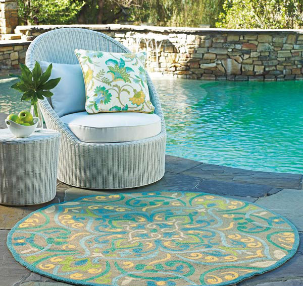 Morocco Aqua Indoor/Outdoor Rug