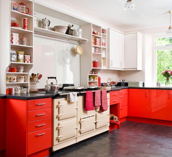 15 Extremely Hot Red Kitchen Cabinets | Home Design Lover