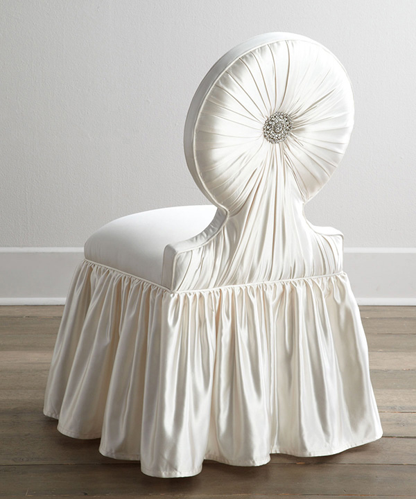 vanity stool with skirt