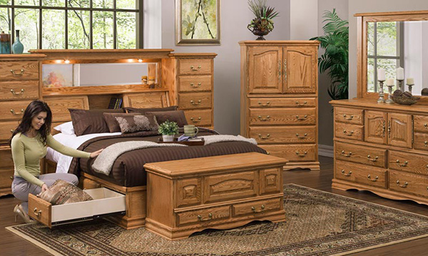 oak furniture used bedroom