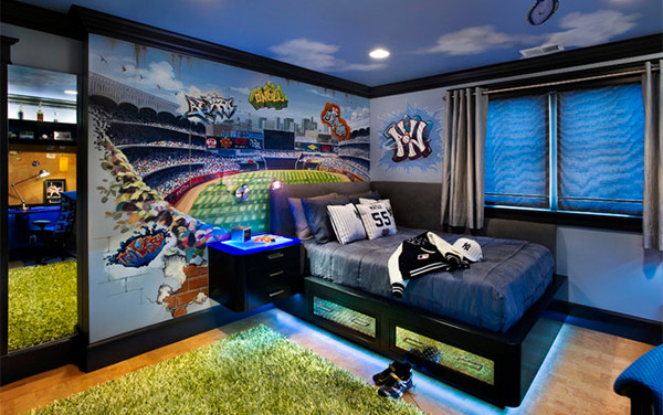 Get Athletic With 15 Sports Bedroom Ideas Home Design Lover   11 Trg Bed 