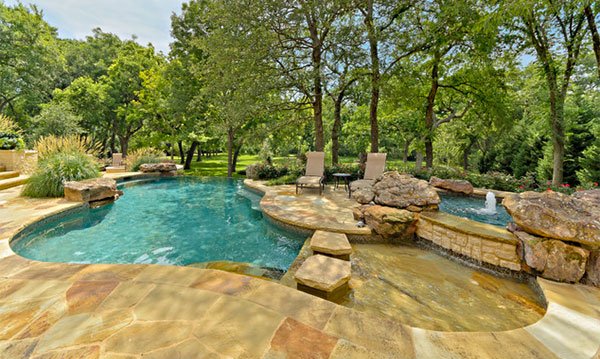 pool stone decks