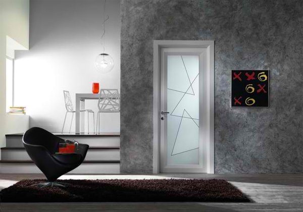 futuristic glass door